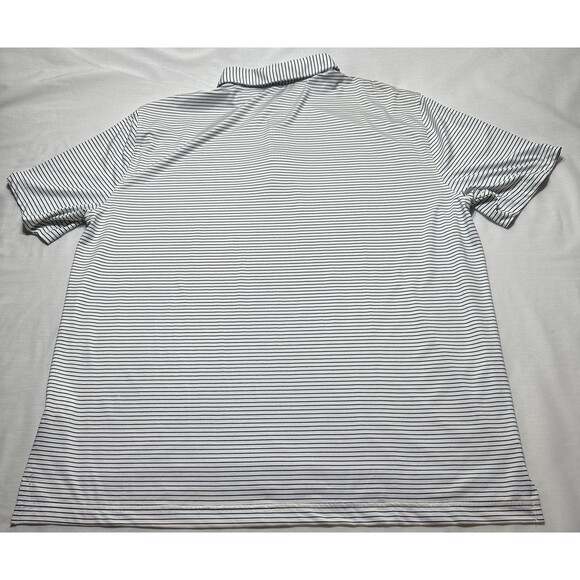 1764 Polo Golf Shirt Mens XL Striped Performance Stretch *READ *STAINS - Picture 2 of 10